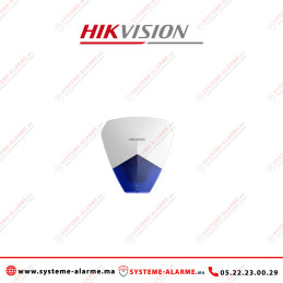 Sirène alarme filaire HIKVISION 105dB avec Flash bleu DS-PS1-B Casablanca Maroc