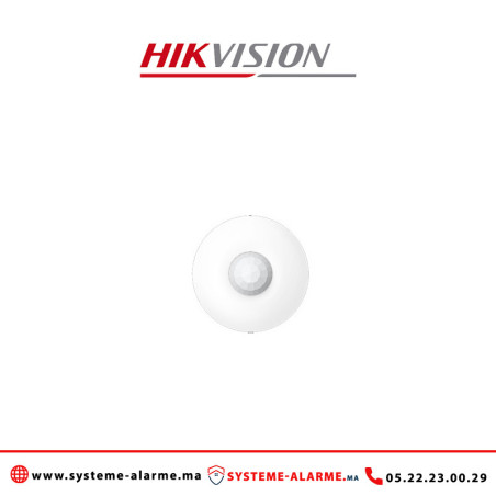 Détecteur plafonnier double technologie alarme HIKVISION filaire 12m DS-PDCL12DT-EG2 Casablanca Maroc