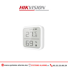 Détecteur de température/humidité sans fil alarme Hikvision DS-PDTPH-E-WB Casablanca Maroc