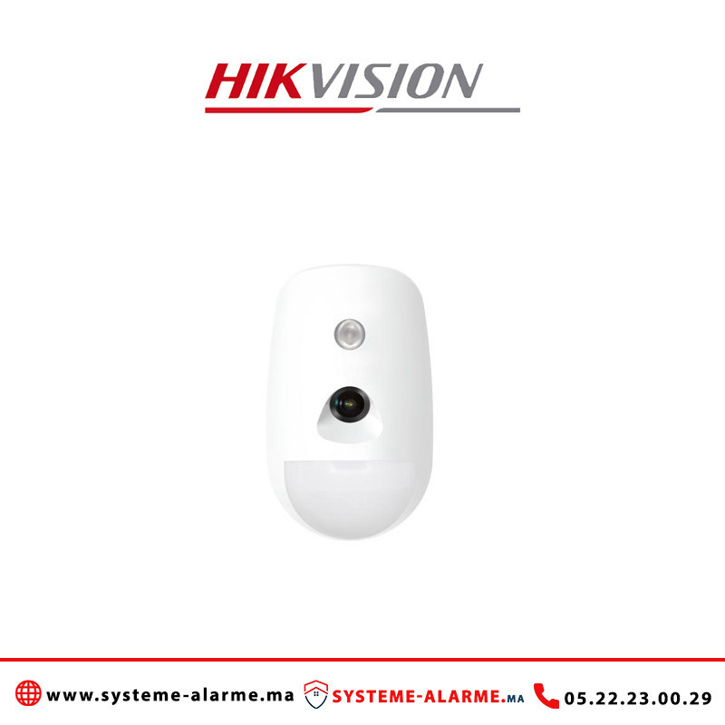 Détecteur PIR avec caméra sans fil 12m alarme Hikvision DS-PDPC12PF-EG2-WB Casablanca Maroc